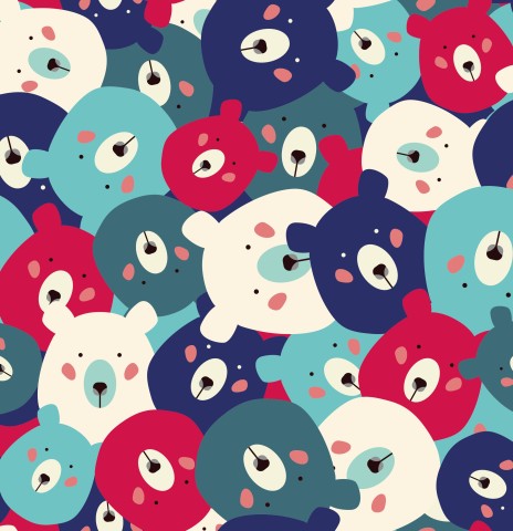 Vandtæt stof med en sød bamse vektor