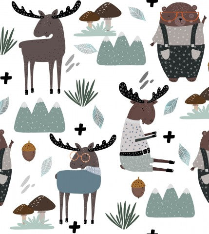 Waterproof fabric moose and other animals