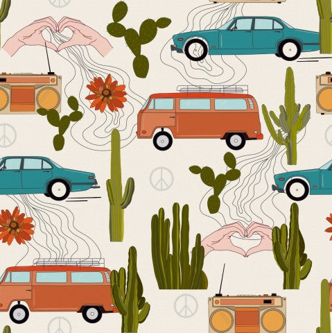 Muslin cars and cacti