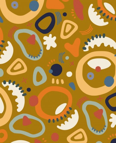 Bilderbuch-Charakter durch abstractes Baumwoll-Canvas - fürs Kinderzimmer: Kreative Baumwolle für Nähereien, 100% Baumwolle, Meterware.