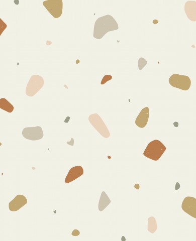 Ciottoli di tessuto impermeabile su sfondo beige