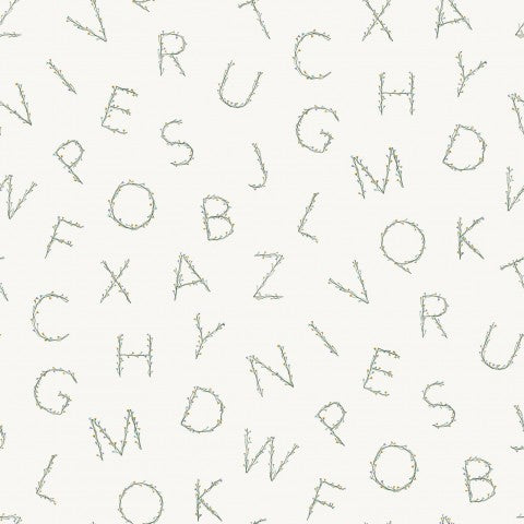 Rib Jersey ein Buchstabenmuster auf weißem Hintergrund