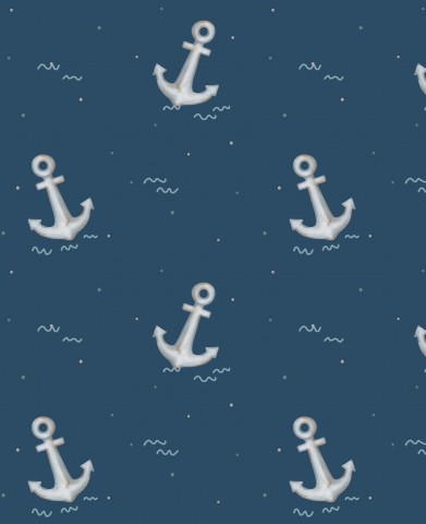 Muslin anchors on a blue background