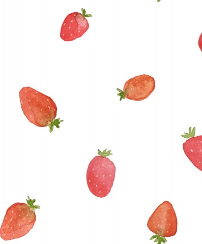 Jersey watercolor strawberry pattern