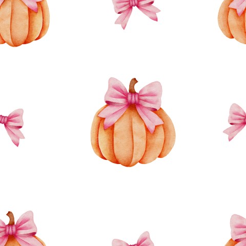 Panama watercolor pumpkins and bows