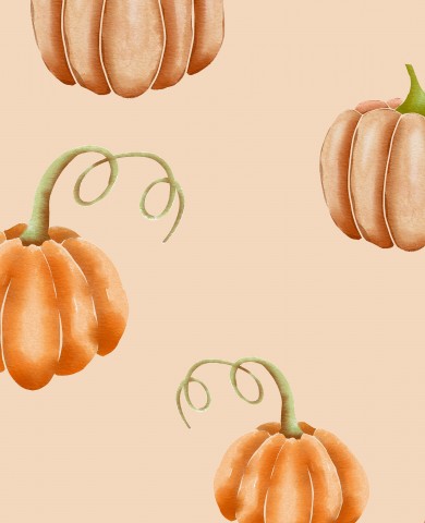 Calabazas de acuarela de Jersey sobre fondo beige