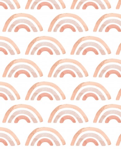 Canvas Baumwolle Aquarell Regenbogen Pfirsich: Natürliches Design auf Baumwoll-Stoff, ideal für Aquarelle und andere Kunstprojekte. Meterware zum Nähen.