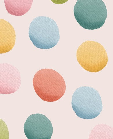 SoftShell colorful dots on a pink background