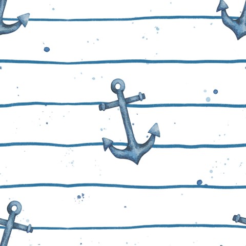 SoftShell bleu ancres et rayures