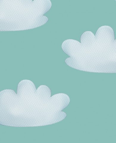 Jersey white clouds on blue background