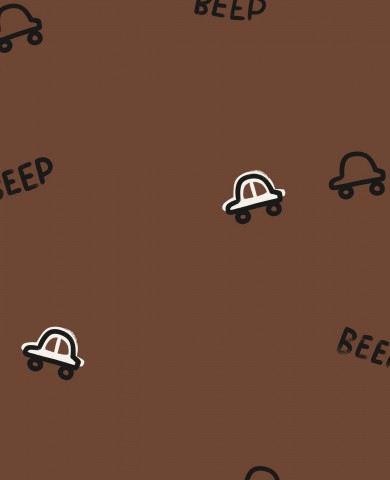 SoftShell einen braunen Hintergrund mit schwarzen und weißen Autos darauf