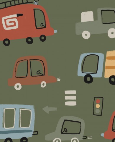 Muslinmönster av bilar och lastbilar – lagervektor
