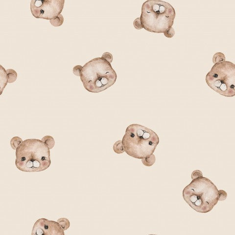 Panama pattern made of cute teddy bear heads
