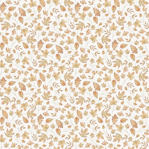 French Terry a picture of a brown and white floral pattern