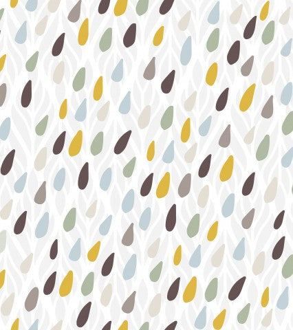 Kangaspuuvillasta tehtyjä sadepisaroita