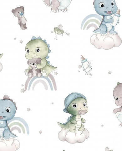 Jersey cute dinosaurs and clouds