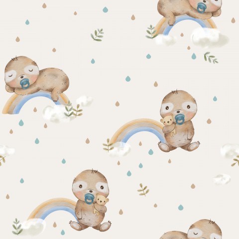 Nähere Dein Baby mit unschätzbarem Baumwoll-Stoff! Canvas Baumwolle für Baby-Faultier-Creme, ideal zum nähen von Kostümen und Accessoires.