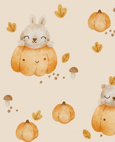 SoftShell watercolor pumpkin pattern