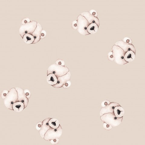 Panama a pattern of teddy bears on a beige background
