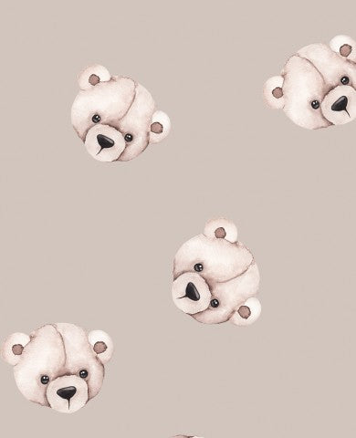 Jersey ein Muster aus Teddybären auf beigem Hintergrund