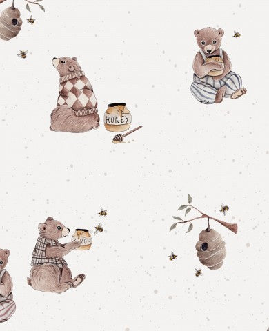 French Terry Teddy Bears and Honey