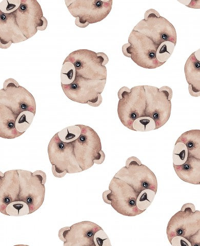 Muslin teddy bear heads