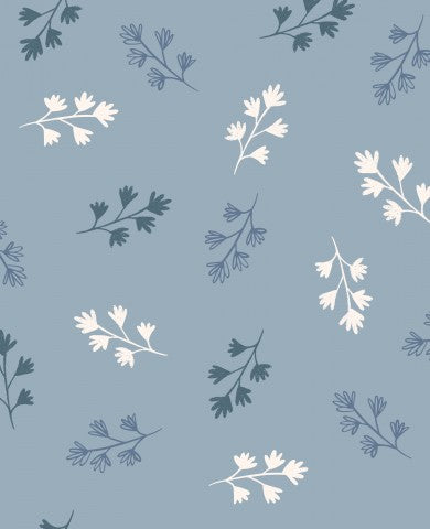 Stilvoll und einzigartig: Canvas Baumwolle mit Beetles-Blumen auf blauem Hintergrund. Entdecken Sie unsere Meterware-Stoffe zum Nähen - perfekt für your next s