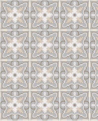 SoftShell an artistic tile pattern in beige and white