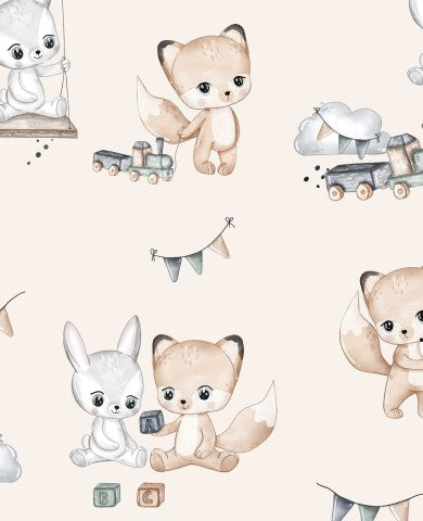 Baumwolle-Sonderware für nähen: Canvas Beste Freunde CREME, 100% Baumwolle, Meterware, saftig weich und kreativ für deine nächste Projektidee!