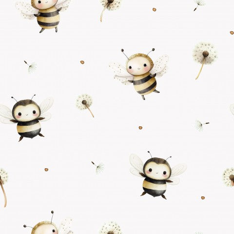 Wasserdichter Stoff Bienen und Löwenzahn