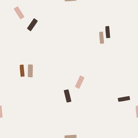 Tissu imperméable à motif de carrés marron et roses sur fond blanc