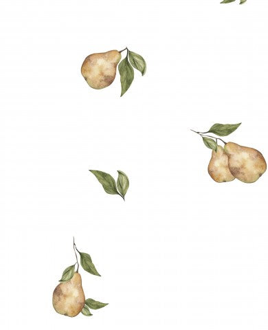 Muslin pears on a white background