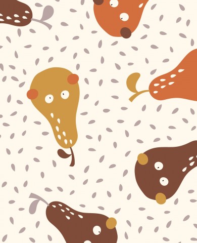 Wasserdichter Stoff einem niedlichen Birnenvektor