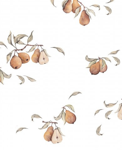 Motif aquarelle SoftShell avec poires et feuilles