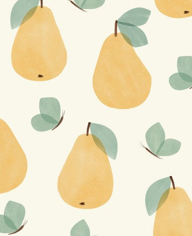 Muslin pears and leaves