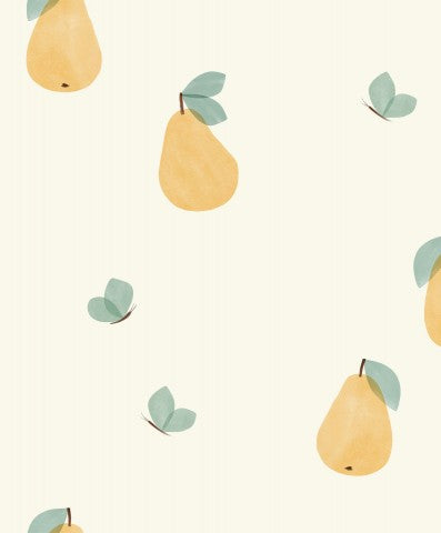 Wasserdichter Stoff eine Tapete mit Birnen und Blättern