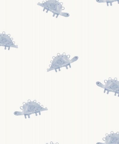 Spedizione gratuita - Tessuto di cotone con motivo dinosauro blu: fibre naturali al 100% per fantastici vestiti e accessori, ideale per cucire magliette, zaini