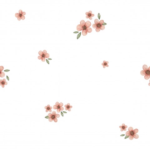 Bauernhaus-Qualität-Canvas aus Baumwolle mit Blumen-Muster und kleinem Pfirsich-Design. Ideal für Ihre nächste DIY-Projekts - 100% Baumwolle, Meterware zum näh