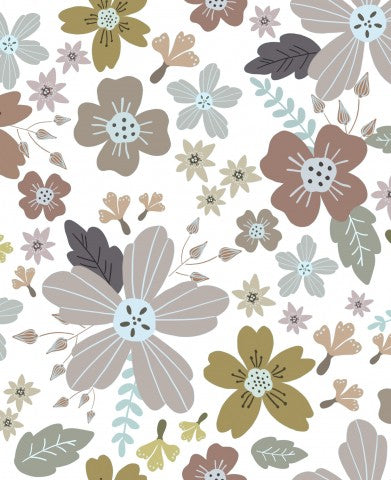 SoftShell motif floral avec feuilles et fleurs