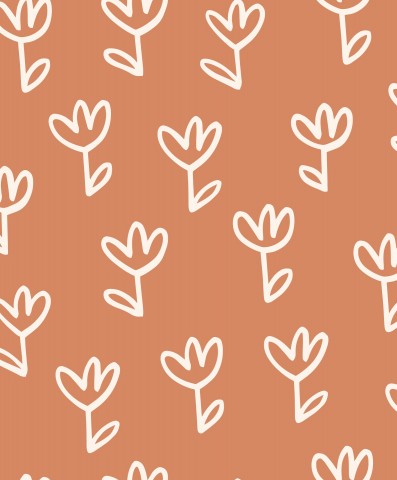 Panama weißen Blumen auf orangefarbenem Hintergrund