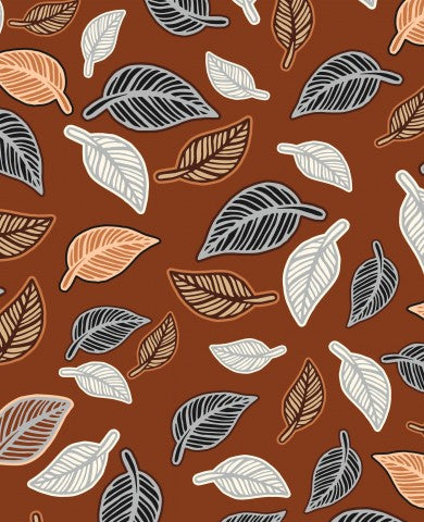 SoftShell leaves on brown background