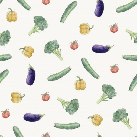 Waterproof fabric watercolor vegetables