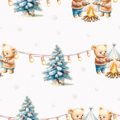 Orsacchiotti di peluche e alberi di Natale di Panama