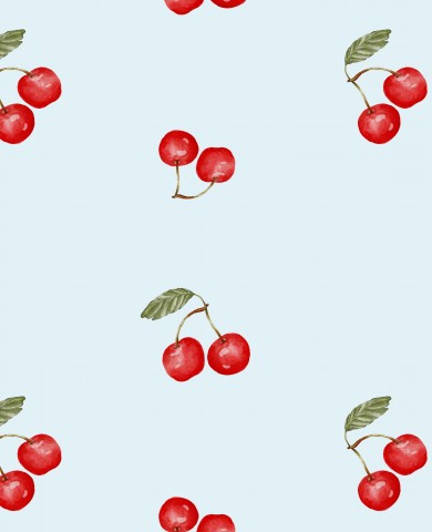 Panama Kirschen auf blauem Hintergrund