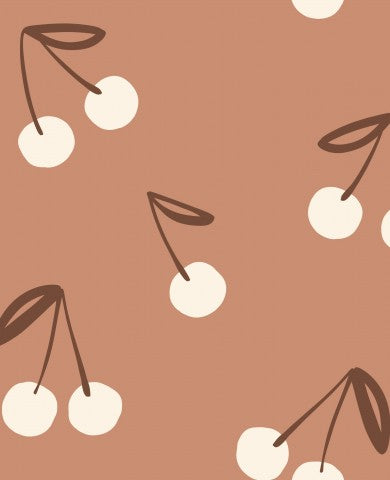 Scopri la morbida e pulita tela di cotone Cherry Caramel! Ideale per progetti ricchi di cuciture, questo materiale offre una struttura fine e un caldo