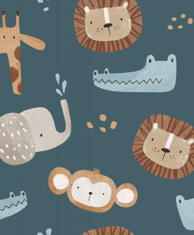 Animales de Jersey sobre un fondo azul