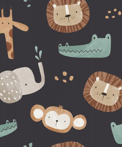 Animali in tessuto impermeabile su sfondo scuro