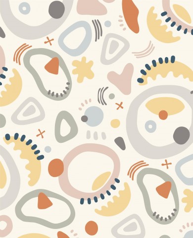 Waterproof fabric abstract shapes and colors