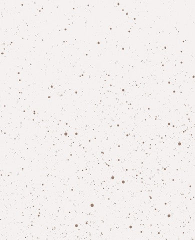 French Terry tiene un fondo blanco con puntos de color beige y marrón.