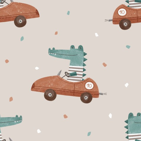 Baumwoll-Canvas für einzigartige Erlebnisse - Ideal für Crocodile-Lover und Autofans: 4 Meter Baumwolle zum nähen von individuellen Designs, Stoffen für einzig